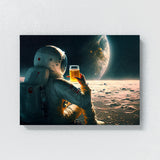 Astronaut Drinking Beer 48 Wall Art