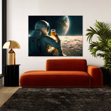 Astronaut Drinking Beer 48 Wall Art