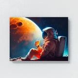 Astronaut Drinking Beer 49 Wall Art