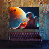 Astronaut Drinking Beer 49 Wall Art