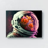 Astronaut Flower Helmet 64 Wall Art