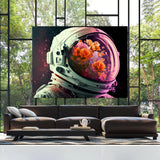 Astronaut Flower Helmet 64 Wall Art