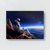 Astronaut On Mountain 73 Wall Art