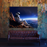 Astronaut On Mountain 73 Wall Art
