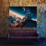 Astronaut On Mountain 74 Wall Art