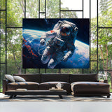 Astronaut Orbiting Earth 31 Wall Art