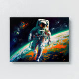 Astronaut Orbiting Earth 32 Wall Art