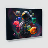 Astronaut Planets In Hands 26 Wall Art