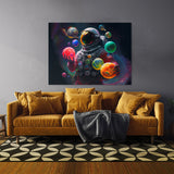 Astronaut Planets In Hands 26 Wall Art