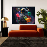 Astronaut Planets In Hands 26 Wall Art
