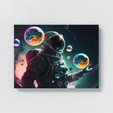 Astronaut Planets In Hands 28 Wall Art