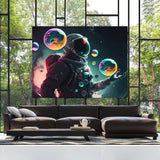Astronaut Planets In Hands 28 Wall Art