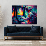 Astronaut Playing Arcarde 79 Wall Art