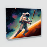Astronaut Playing Baseball 42 Wall Art