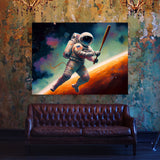 Astronaut Playing Baseball 42 Wall Art