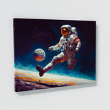 Astronaut Playing Soccer 25 Wall Art