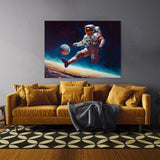 Astronaut Playing Soccer 25 Wall Art