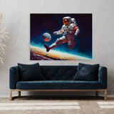 Astronaut Playing Soccer 25 Wall Art