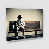 Astronaut Sitting Bench 82 Wall Art