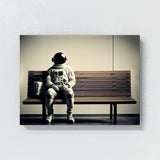 Astronaut Sitting Bench 82 Wall Art