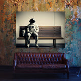 Astronaut Sitting Bench 82 Wall Art