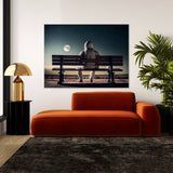 Astronaut Sitting Bench 83 Wall Art