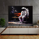 Astronaut Sitting Bench 97 Wall Art
