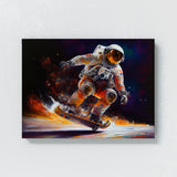 Astronaut Skating 21 Wall Art