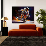 Astronaut Skating 21 Wall Art