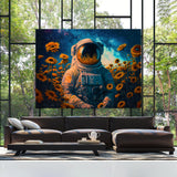 Astronaut Sunflowers 91 Wall Art