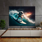 Astronaut Surfing In Space 35 Wall Art