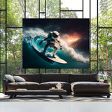 Astronaut Surfing In Space 35 Wall Art