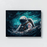 Astronaut Swimming In Water 76 Wall Art
