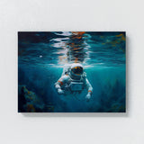 Astronaut Swimming In Water 77 Wall Art