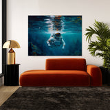 Astronaut Swimming In Water 77 Wall Art