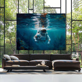 Astronaut Swimming In Water 77 Wall Art