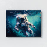 Astronaut Swimming In Water 96 Wall Art