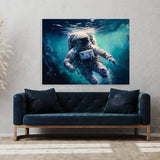 Astronaut Swimming In Water 96 Wall Art
