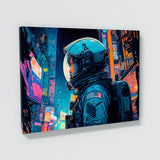 Astronaut Tokyo Cyberpunk 34 Wall Art