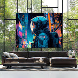 Astronaut Tokyo Cyberpunk 34 Wall Art
