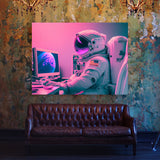 Astronaut Vaporwave 54 Wall Art