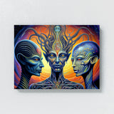 Dmt Trippy Aliens 108 Wall Art