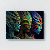 Dmt Trippy Aliens 110 Wall Art
