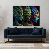 Dmt Trippy Aliens 110 Wall Art