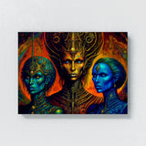 Dmt Trippy Aliens 94 Wall Art