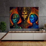 Dmt Trippy Aliens 94 Wall Art