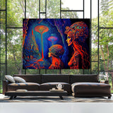 Dmt Trippy Psychedelic Mushroms 58 Wall Art
