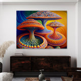 Dmt Trippy Psychedelic Mushroms 88 Wall Art