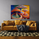 Dmt Trippy Psychedelic Mushroms 88 Wall Art