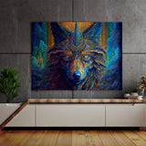 Dmt Trippy Spirit Wolf 84 Wall Art